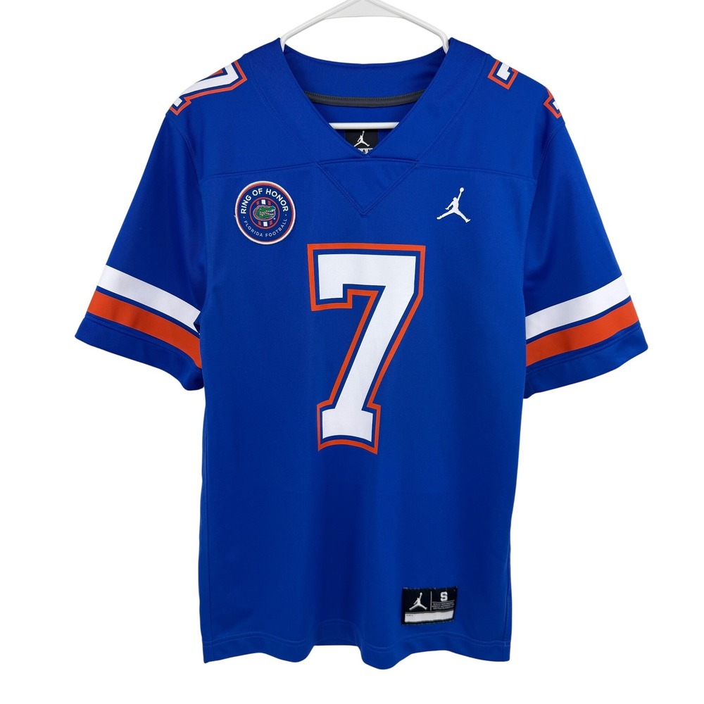 Jordan Florida Gators Danny Wuerffel #7 Ring of Honor Jersey Blue Mens Small
